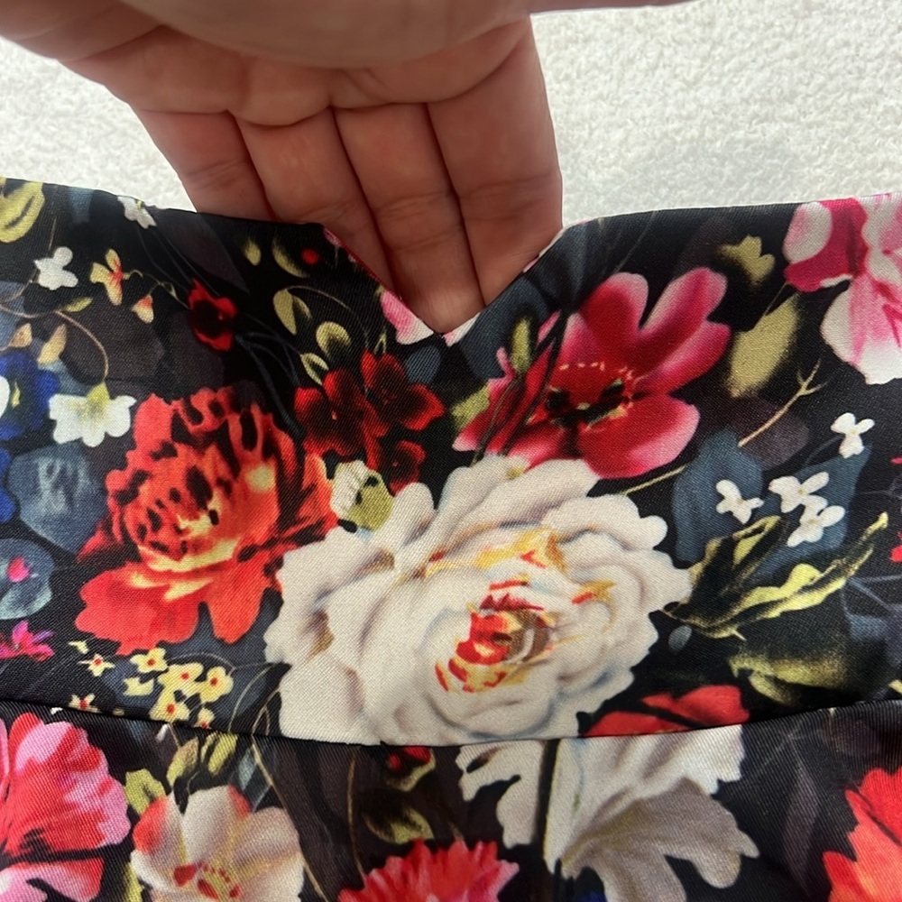 Kapukino Floral Black Skirt with Tulle Hem Size M - Picture 6 of 8